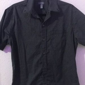 Box Pattern Button Down Shirt